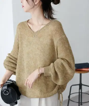 디스코트 모헤어 터치 개더 풀오버