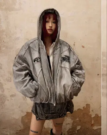 PERSONSOUL HANDBRUSHEDDIRTYCOTTON JACKET