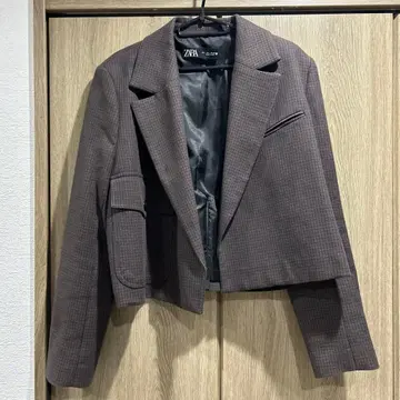 ZARA 테일러드 자켓 브라운 계열