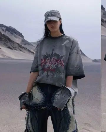 PERSONSOUL GRAPHIC PRINT OVERSIZED T