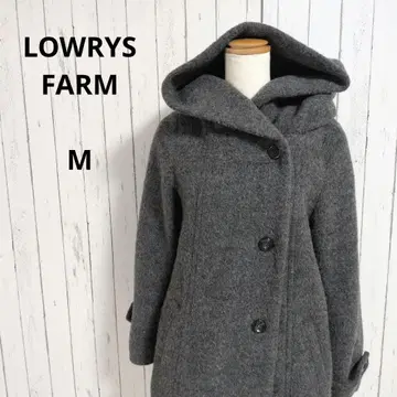 로리즈팜 BIG 푸드코트 울 혼방 프론트 버튼 M 그레이 계열