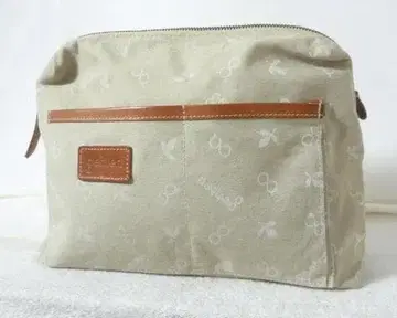 고품질 겐텐 genten 캔버스 가죽 파우치 클러치백