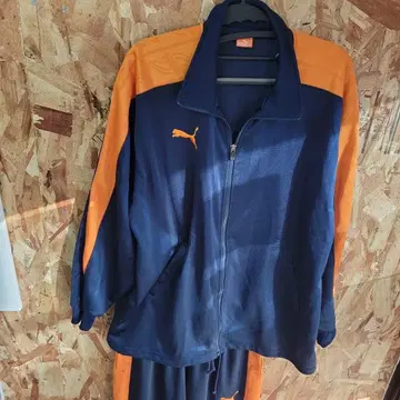 새상품급 PUMA 저지 셋업 네이비/오렌지 S-M