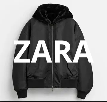 ZARA (자라) 리버서블 봄버 자켓 블랙 퍼