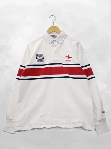 바바리안 BARBARIAN 하프 버튼 로고 자수 긴팔 라거 셔츠 L