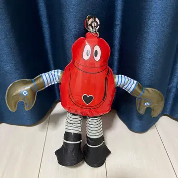 쇼와 레트로 간바레 로보콘 공기 비닐 인형 스트랩 체인 포함 무판권