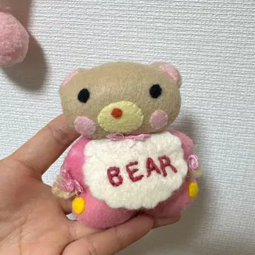 곰 모양 봉제 인형 BEAR 자수 포함