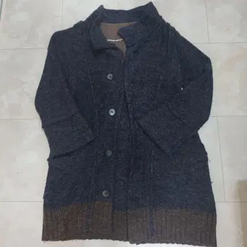 SUPER HAKKA 실크 혼방 롱 니트 가디건