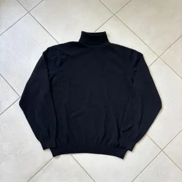 80s 스코틀랜드제 캐시미어 터틀넥 블랙 SAKS