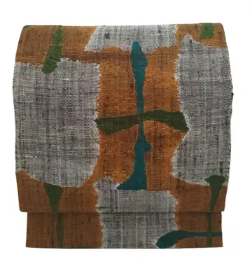 [ 미사용 ] 나고야 오비 굵은 지 모던 패턴 캐주얼 새상품급