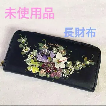 [ 새상품 ] 장지갑 지갑 지갑 톨페인트 꽃무늬 네이비