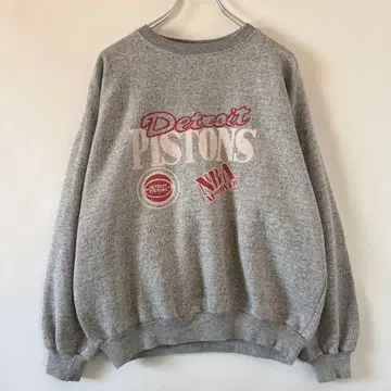 ~90s 빈티지 멜란지 프린트 로고 맨투맨 구제 의류 NBA 팀