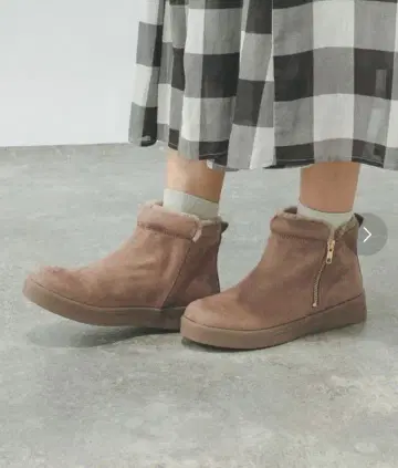 GLOBAL WORK 브라운 스웨이드 부츠