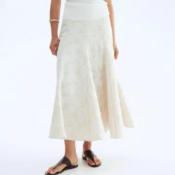 H&M EDITION 자카드 롱 플레어 스커트 사이즈 34 새상품