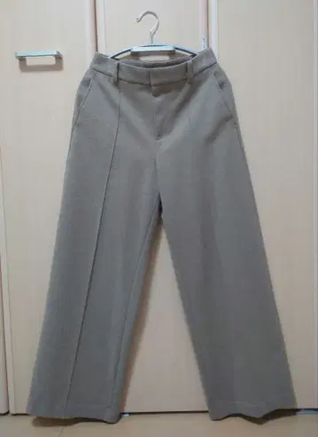 유니클로 브러쉬드 저지 와이드 팬츠 베이지