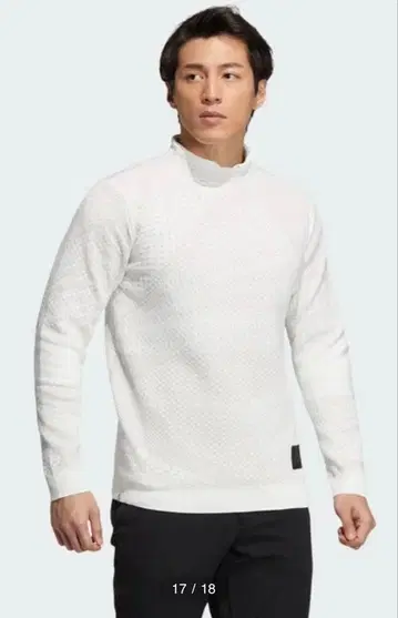 새상품급 adidas 자카드 긴팔 크루넥 스웨터 아디다스 골프 M