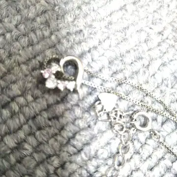 sv925 실버 하트형 돌림 목걸이 새상품급