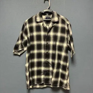 BACK NUMBER 반팔 체크 셔츠 L 사이즈