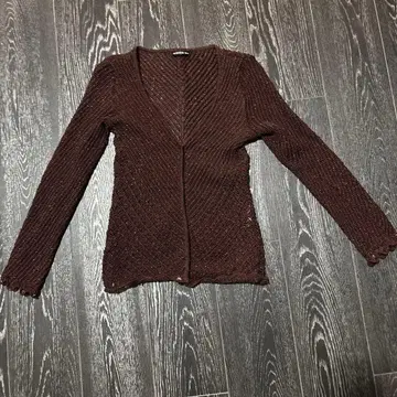 RIVENNE TAH 브라운 편직 패턴 가디건