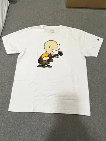 Champion XL 화이트 T셔츠 SNOOPY 프린트