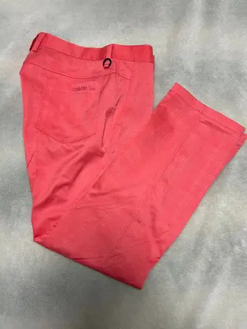 아디다스 치노 팬츠 오렌지 스트레치 봄/여름 골프