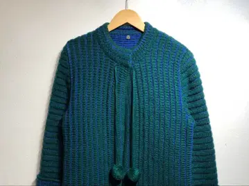 노브랜드 리브 긴팔 가디건 그린