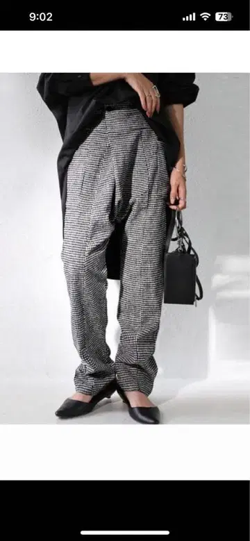 antiqua 하운드투스 체크 패턴 변형 팬츠 H-584