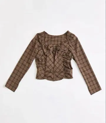 OLIVE des OLIVE 리본 긴팔 블라우스 브라운