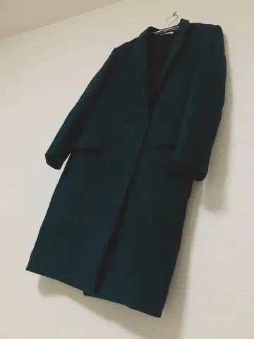 27 aeves 아에베스 체스터 코트 그린 울 캐시미어 두꺼운 원단