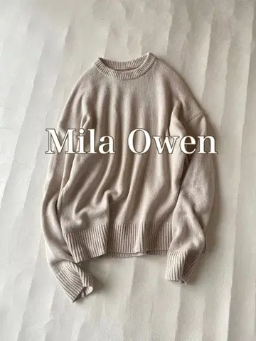 미라 오웬 Mila Owen 퓨어 울 100% 오버 사이즈 니트