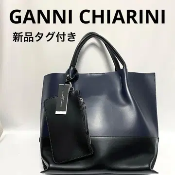 [택 포함 새상품] 잔니 키아리니 토트백 A4 블랙 네이비