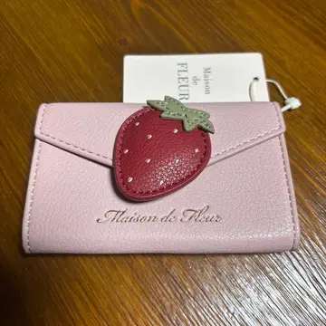 미사용 택 포함 메종 드 플뢰르 딸기 카드 케이스 명함지갑