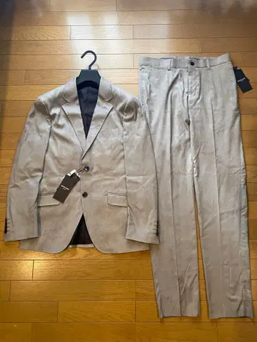 [ 셋업 ] 스트레치 시계 부품 스웨이드 테일러드 자켓 슬랙스 팬츠