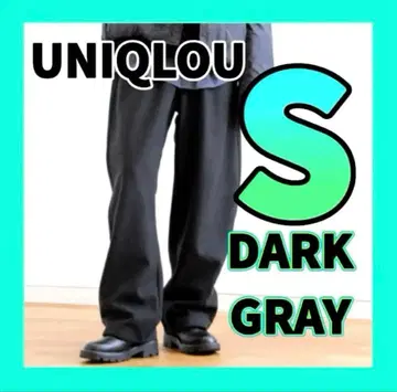 25AW 유니클로 유 브러쉬드 맨투맨 와이드 팬츠 다크 그레이 S