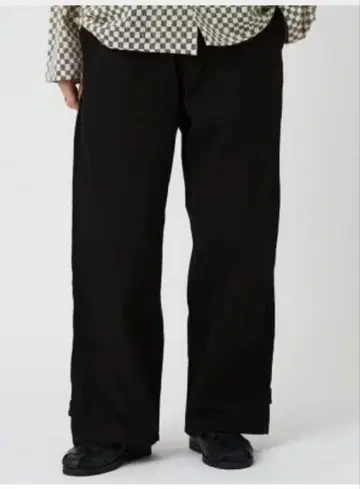 블랙 베린본 베이커 팬츠