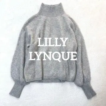 LILLY LYNQUE 하이넥 풀오버 울 100% 니트