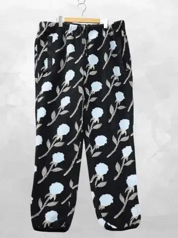 허프 HUF 장미 패턴 로고 자수 드로 코드 플리스 팬츠 XL