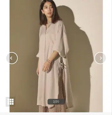 BouJeloud 사이드 리본 슬릿 셔츠 튜닉 bab 원피스