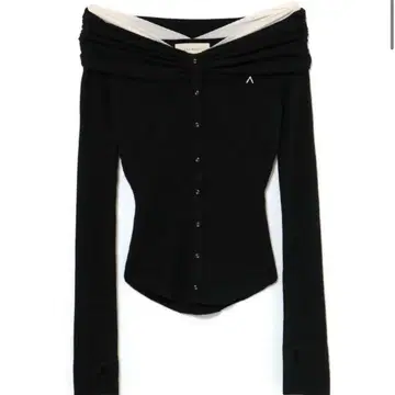 ANDMARY Shannon tulle knit tops BLACK