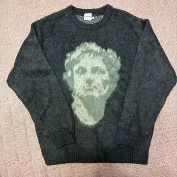 WISH FOREVER 다크 그레이 니트 스웨터 M