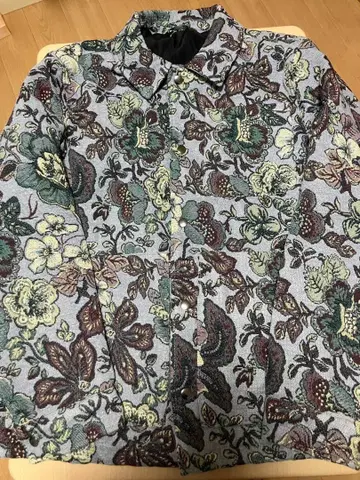 ZARA 플로럴 자카드 오버 셔츠 자켓