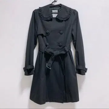 앙크루즈 코트 프릴 블랙 여성용 M 사이즈