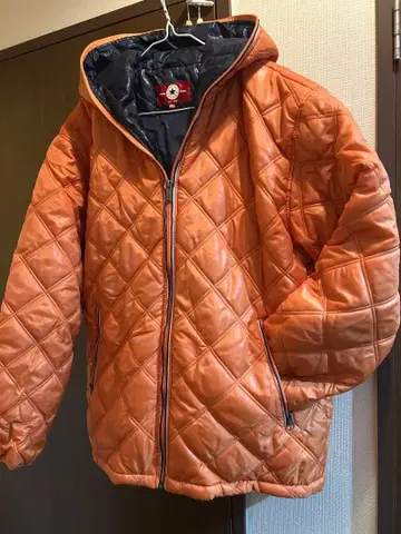 CONVERSE 컨버스 점퍼 자켓 오렌지 후드 부착