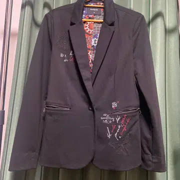 Desigual 블랙 테일러드 자켓 38