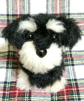 몰드돌 미니어처 슈나우저 블랙&실버 키링