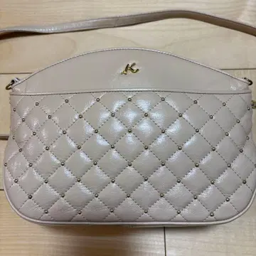 새상품급 키타무라 베이지 퀼팅 숄더백