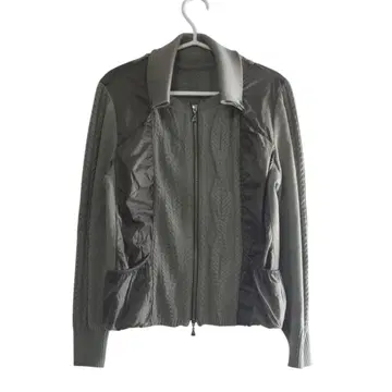 [ HIROKO BIS ] 니트 절개 디자인 / 더블 지퍼 자켓