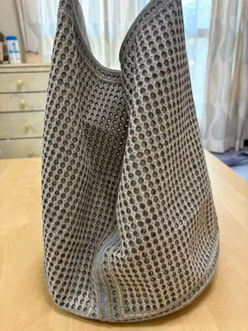 BABAGHURY 코튼 손자수 패브릭 백