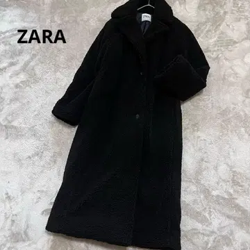 새상품급 자라 보아 테디 롱 코트 체스터 코트 블랙