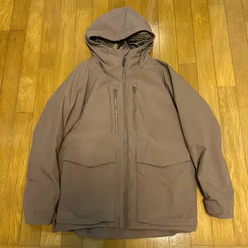 UNIQLO 하이브리드 다운 후드티 아우터 자켓 브라운